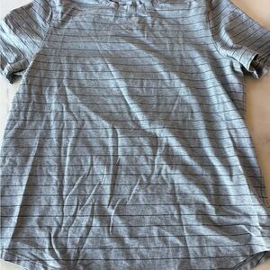 Lululemon Love Crewneck Gray Striped T-Shirt
